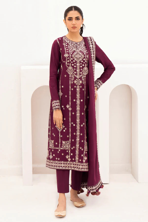 Jazmin Sand Castle Embroidered Lawn & Digital Printed Lawn Dress