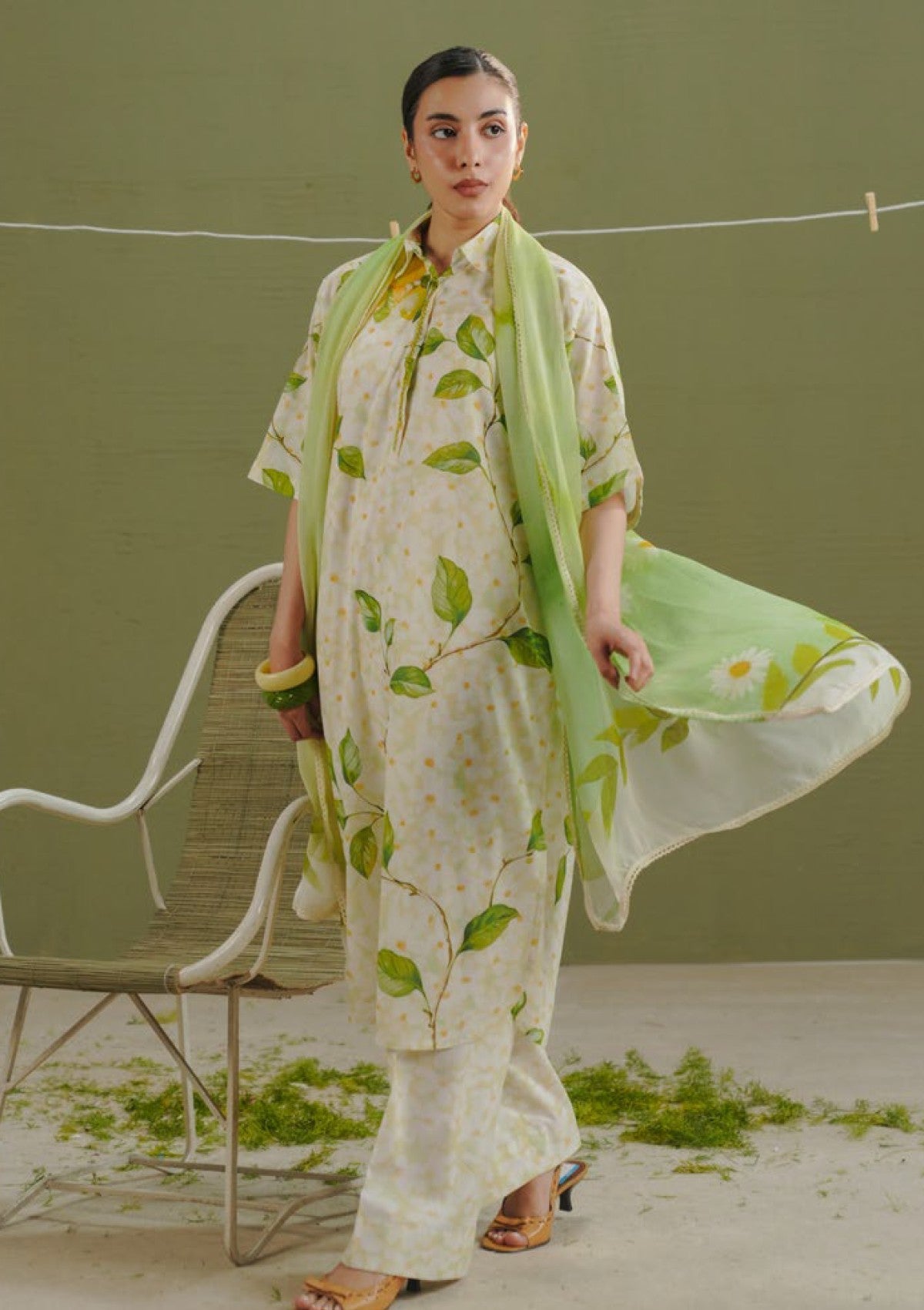 zara shahjahan green dress Zara Shahjahan Green Organza Anarkali