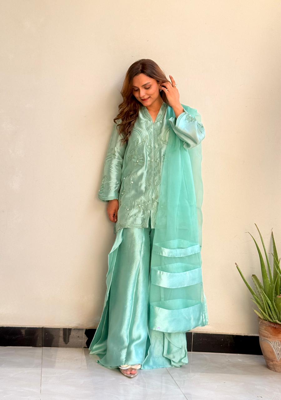 sheesha silk dress Three Piece Sheesha Silk Suit By Annie Z S / Sheesha Silk