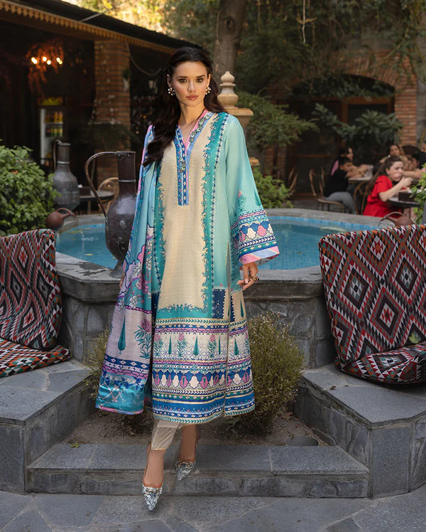 Mushq - HUNPS250107 - Seraphic Dust Three Piece Printed Raw Silk