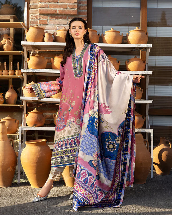 Mushq - HUNPS250106 - Meridian Bloom Three Piece Printed Raw Silk