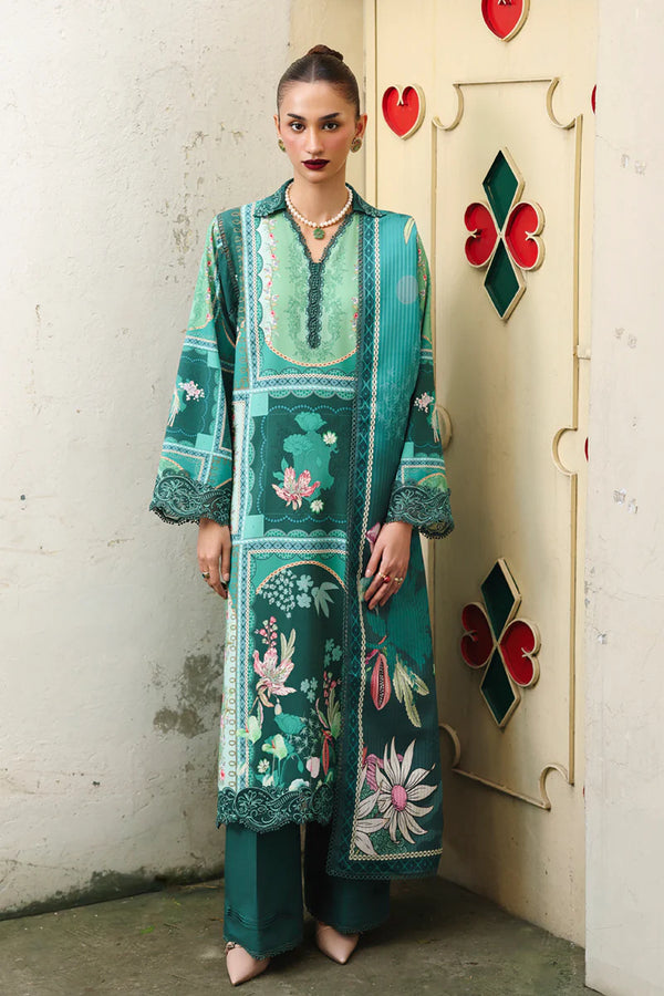 Qalamkar - QW-08 B Anika Three Piece Jacquard Weaved