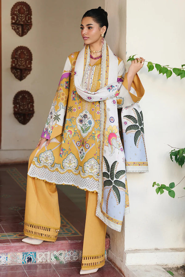 Qalamkar - QW-07 A Celina Three Piece Jacquard Weaved