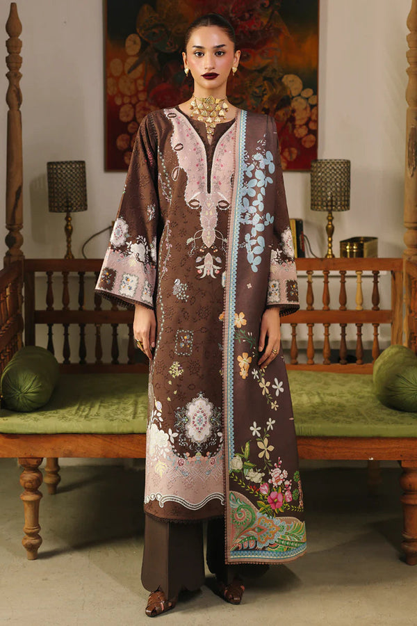 Qalamkar - QW-09 B Rabella Three Piece Jacquard Weaved