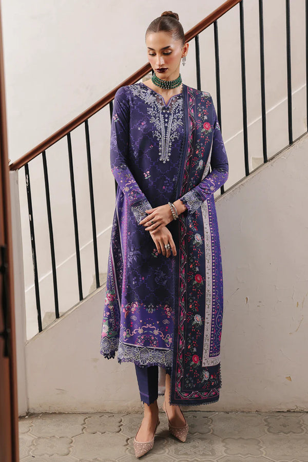 Qalamkar - QW-03 B Vanna Three Piece Jacquard Weaved