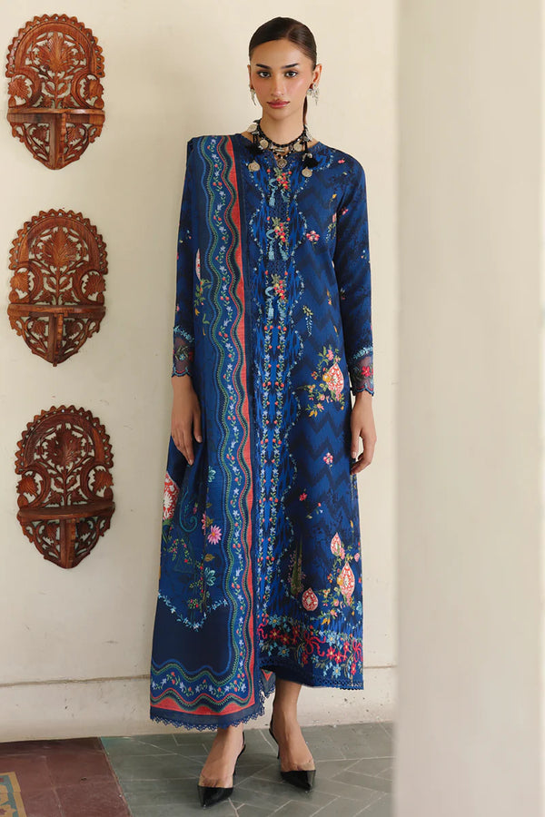 Qalamkar - QW-02 B Silas Three Piece Jacquard Weaved