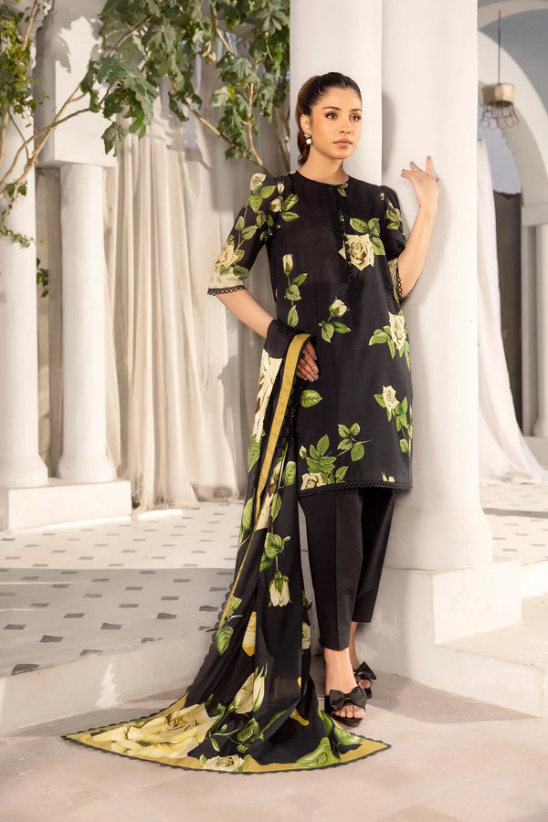 Maria B - MB-ELHV1-07 3 Piece Printed Lawn