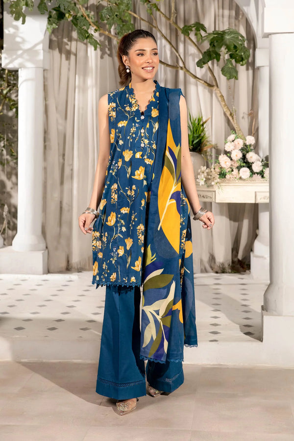 Maria B - MB-ELHV1-09 3 Piece Printed Lawn