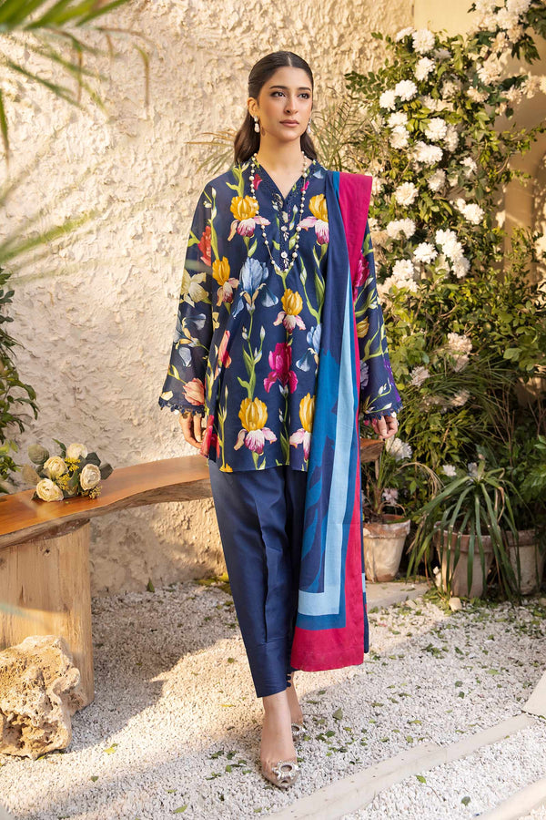 Maria B - MB-ELHV1-10 3 Piece Printed Lawn