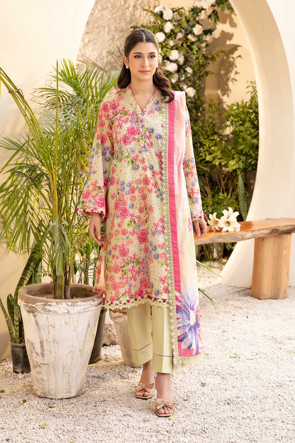 Maria B - MB-ELHV1-11 3 Piece Printed Lawn