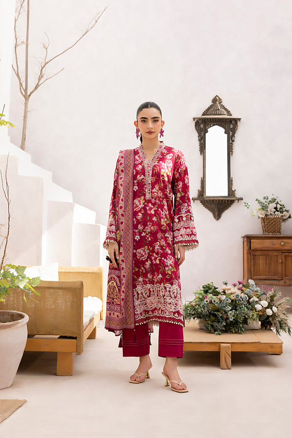 LSM - LG-AR-0201 3 Piece Embroidered Lawn