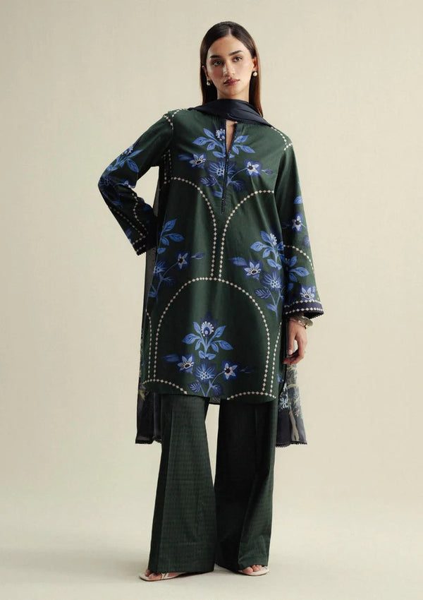 Zara Shahjahan - Coco-3B-Loom 3 Piece Printed Slub Cotton