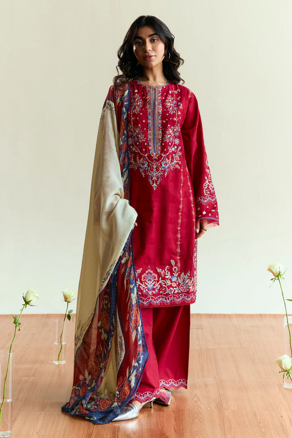 Zara Shahjahan - Coco-D8-Alba 3 Piece Jacquard Suit