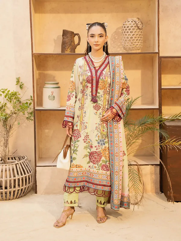 Menaal - DP-05A Three Piece Printed Lawn