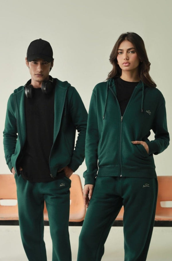 Zipper Hoodie - Ever Green