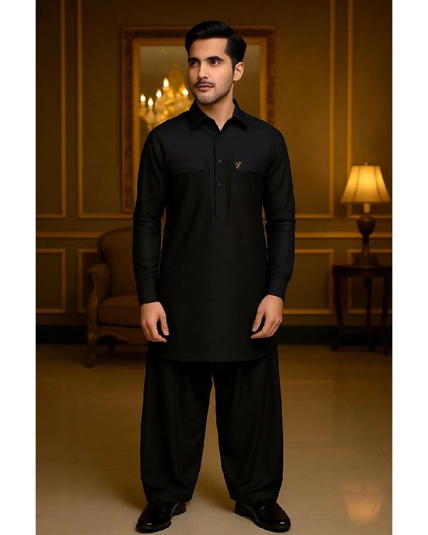 BLACK FARSHI SUIT