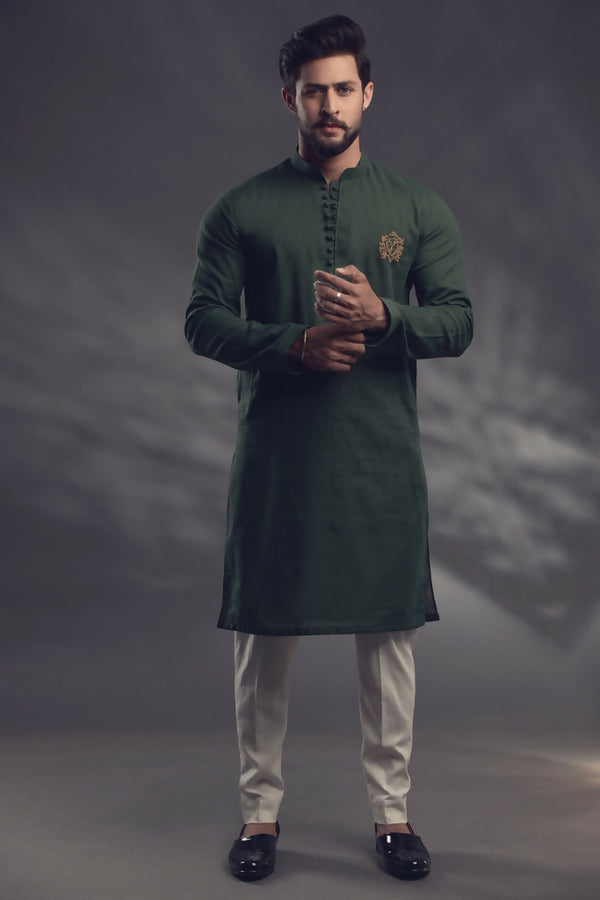 Olive Green Kurta