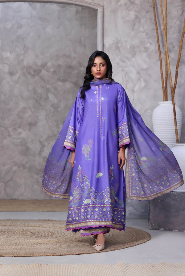 Ak by Amna Khan - Glaze Three Piece Raw Silk