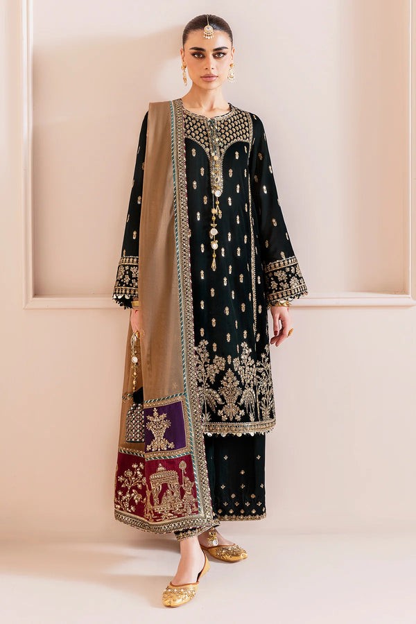 Jazmin - CVF D-01 Raani  Three Piece Embroidered Velvet Suit