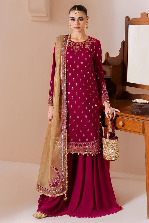Jazmin - CVF D-11 Shireen Three Piece Embroidered Velvet Suit