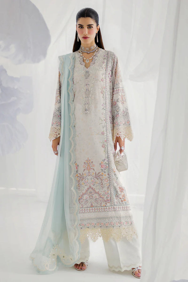 Qalamkar - LK-06 Nele Three Piece Embroidered Crepe Silk
