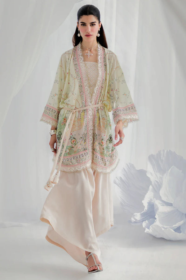 Qalamkar - LK-05 Elsa Two Piece Embroidered Crepe Silk