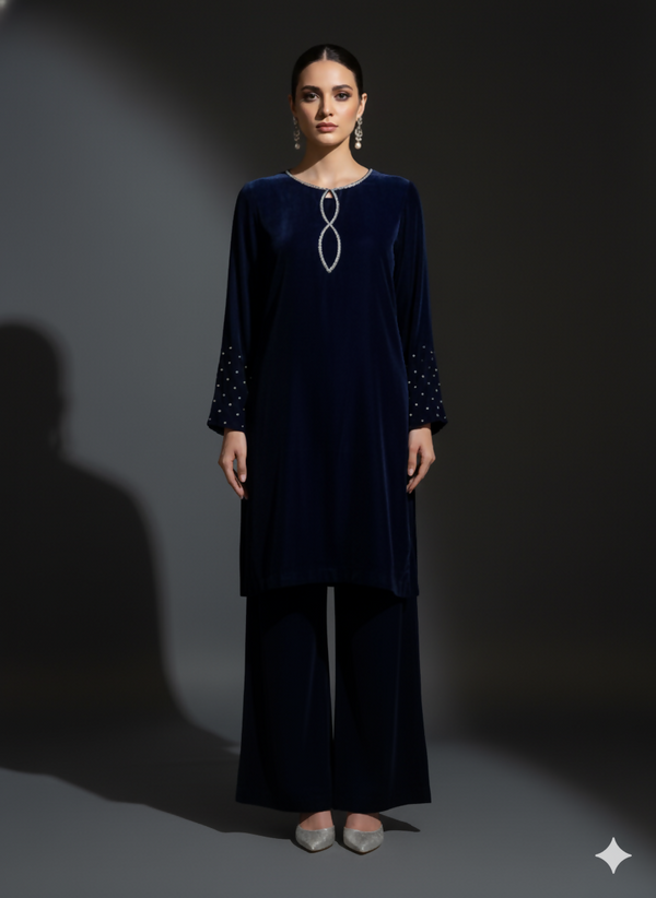 SOBIA SALMAN-VELVET BLUE-01