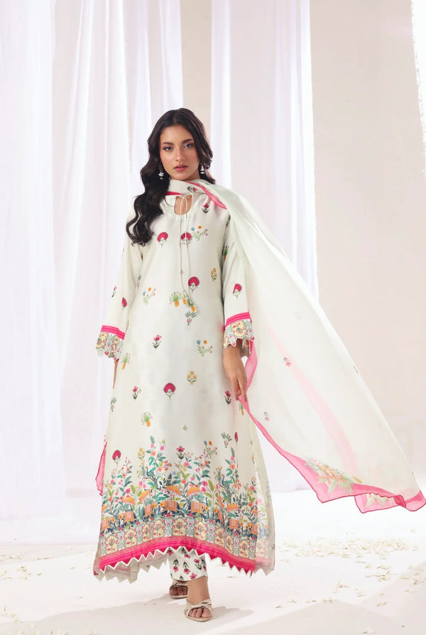Ak by Amna Khan - Noor Three Piece Charmeuse Silk