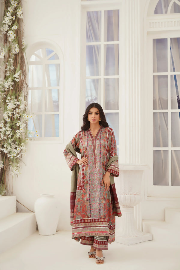 Ak by Amna Khan - Meher Three Piece Charmeuse Silk
