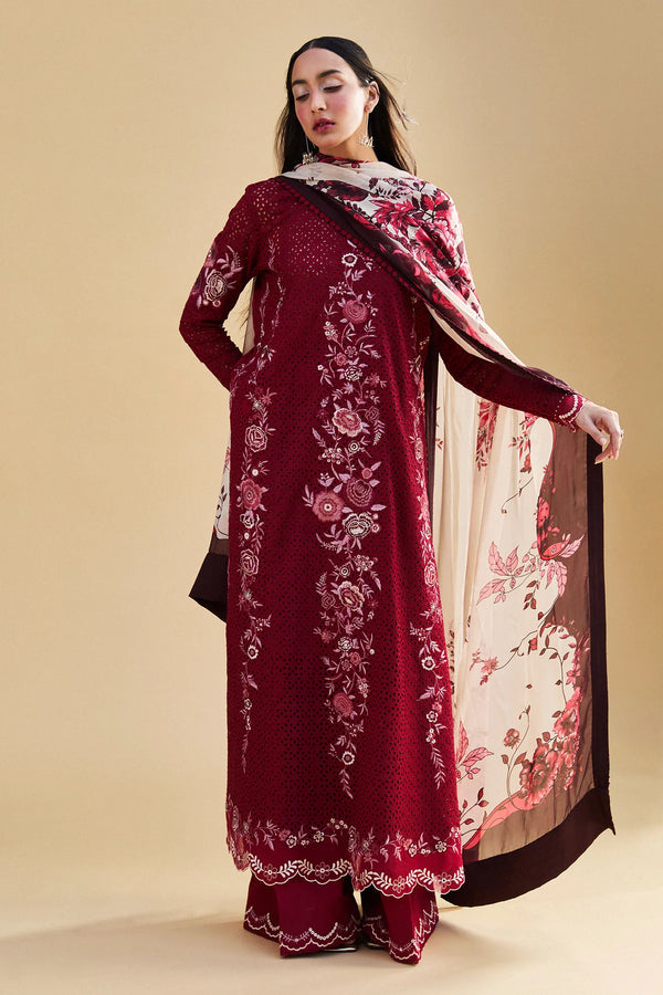 Zara Shahjahan - D5-B Asa Three Piece Embroided Lawn