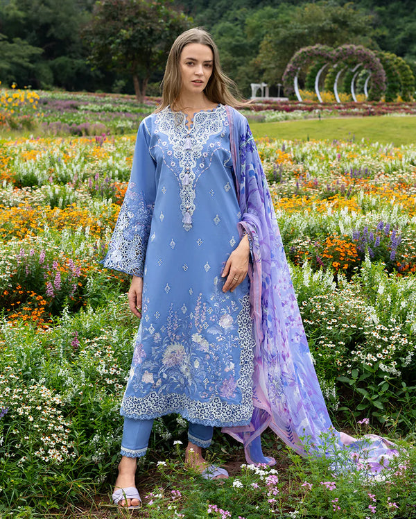 Mushq - Azure Bloom Three Piece Lawn