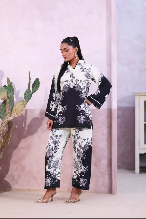 Ak by Amna Khan - Oreo Shake Two Piece Polly Cambric