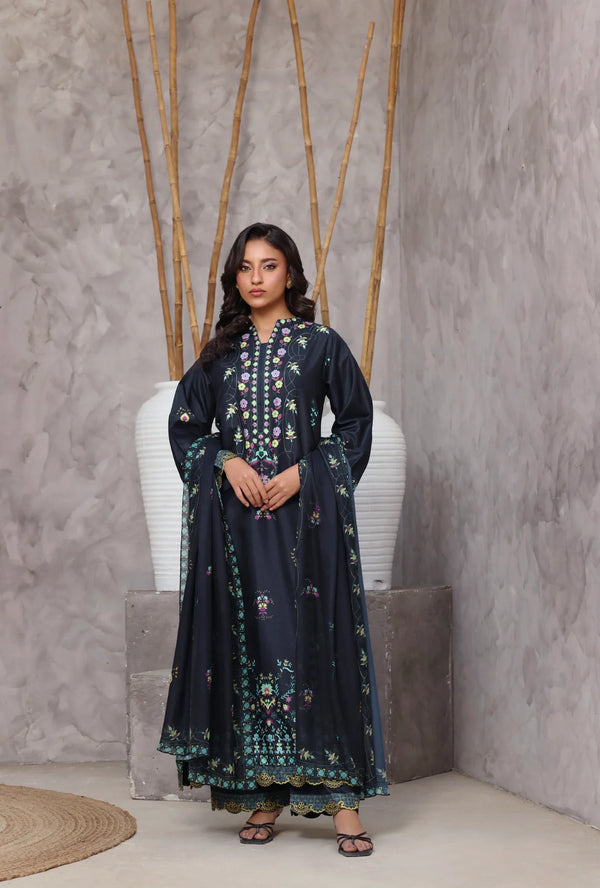 Ak by Amna Khan -  Cocoa Three Piece Raw Silk