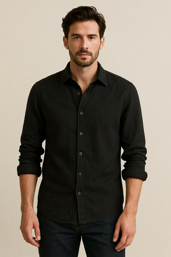 Black Linen Shirt