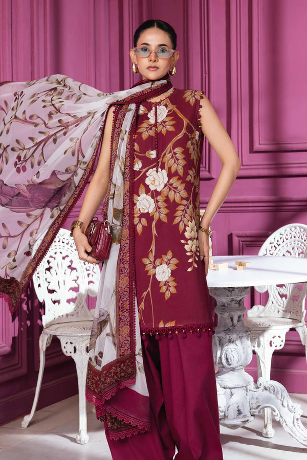 Maria B - MB-CUS25-1102-B Three Piece Printed Linen