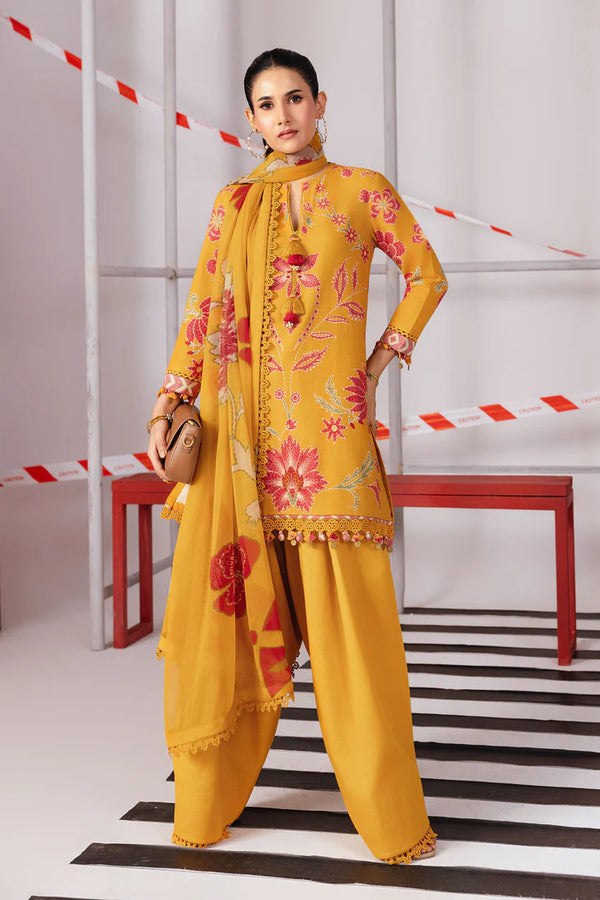 Maria B - MB-CUS25-1104-B Three Piece Printed Slub Khaddar