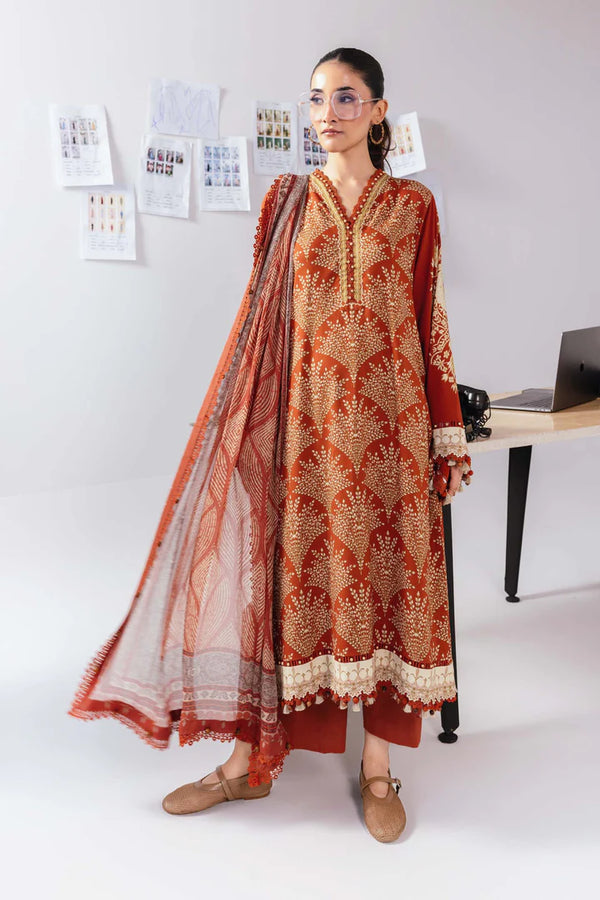 Maria B - MB-CUS25-1108-B Three Piece Printed Linen