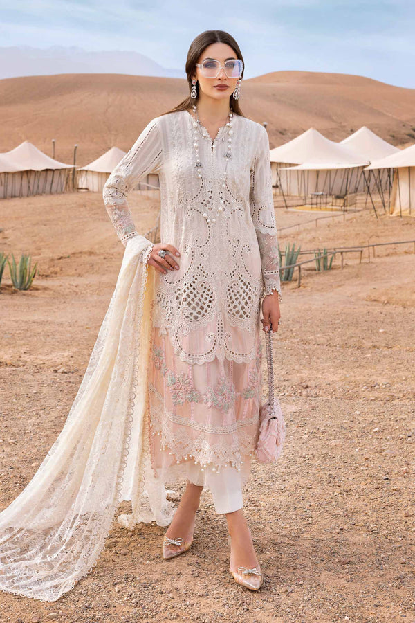 Maria B - D-2515-A 3 Piece Embroidered Dobby Lawn Suit
