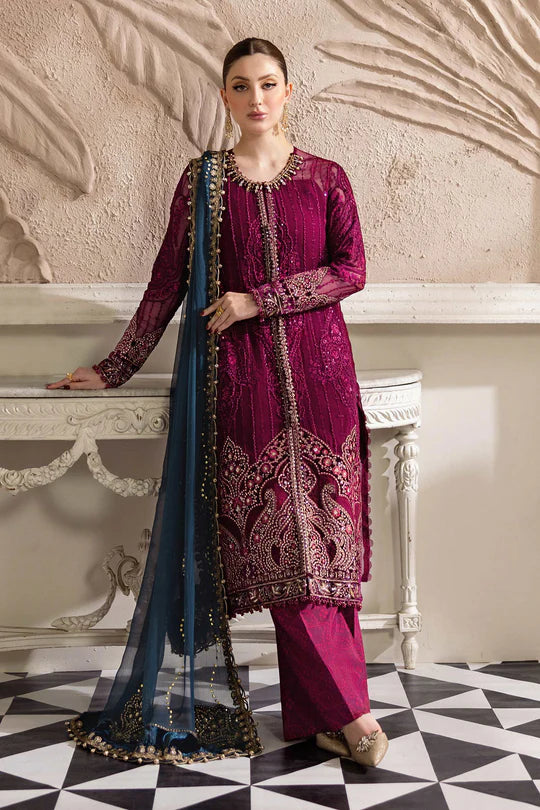 Maria B - MPC-25-102 Three Piece Embroidered Chiffon