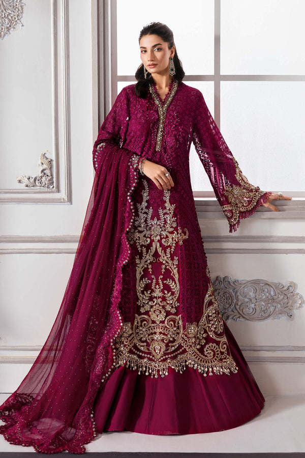 Maria B - BD-3003 Mbroidered Embroidered Chiffon Suit