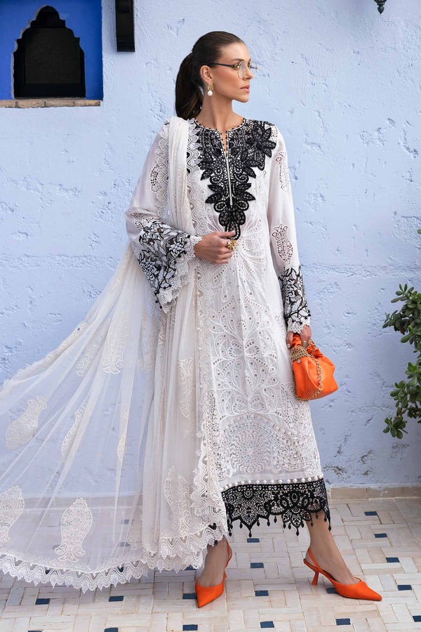 Maria B - D-2505-A 3 Piece Embroidered Paper Cotton Suit
