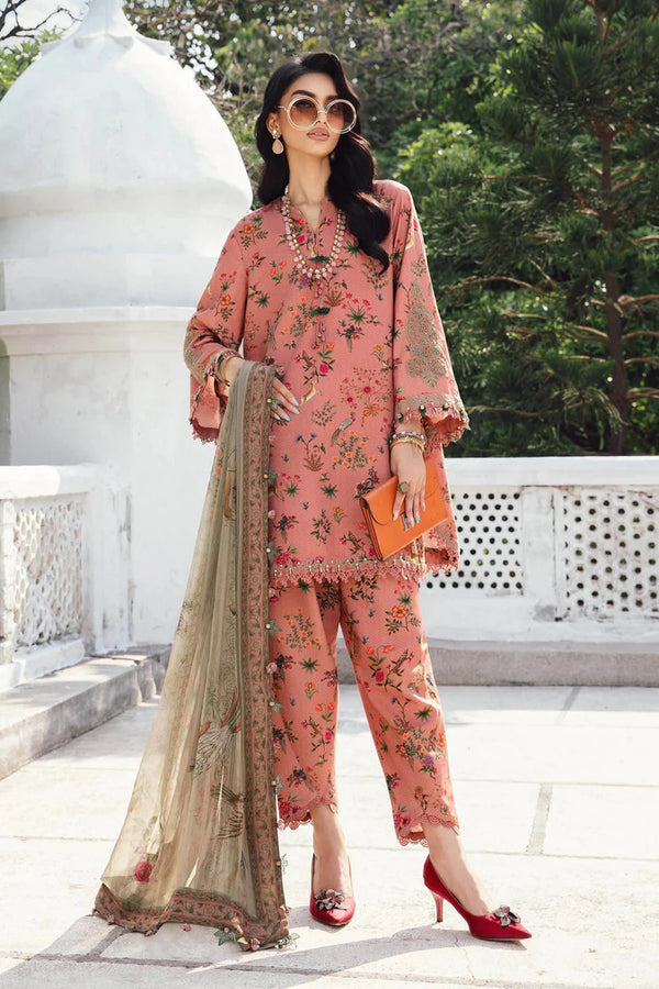 Maria B - MPT-2707-A Three Piece Linen Suit