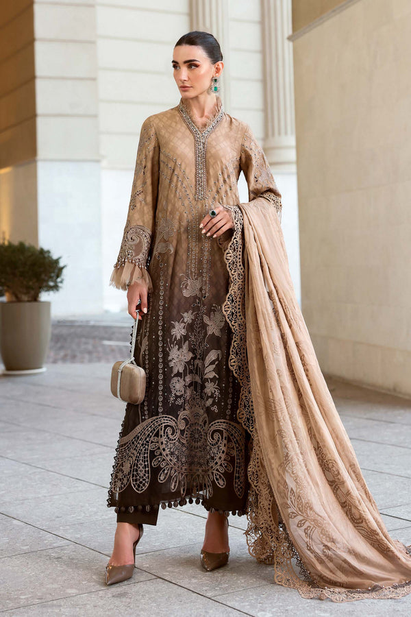 chinese dress ladies Heena Embroidered Pakistani Style A-Line Black Suit Set  Ombray