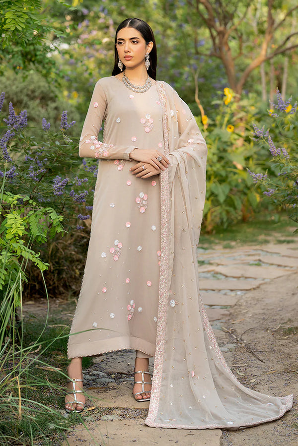 Zarif - ZRF-EMC-16 3 Piece Chiffon Suit