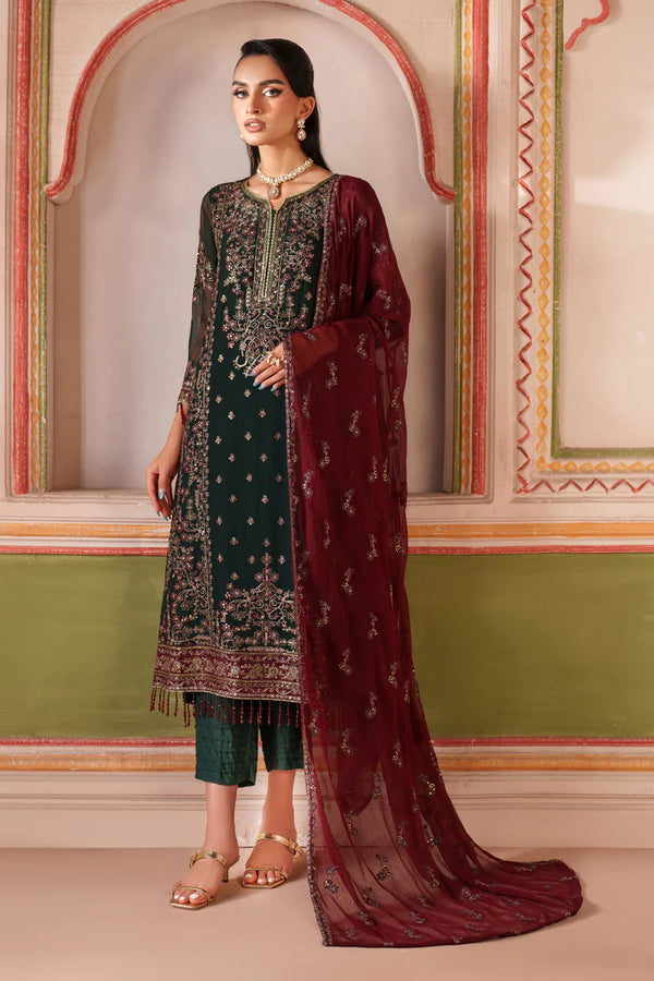 Zarif - MUF - Minsha Three Piece Chiffon Suit