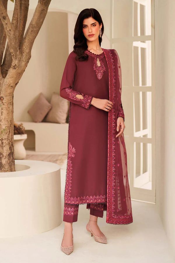 Zarif - 01 Malika Three Piece Raw Silk