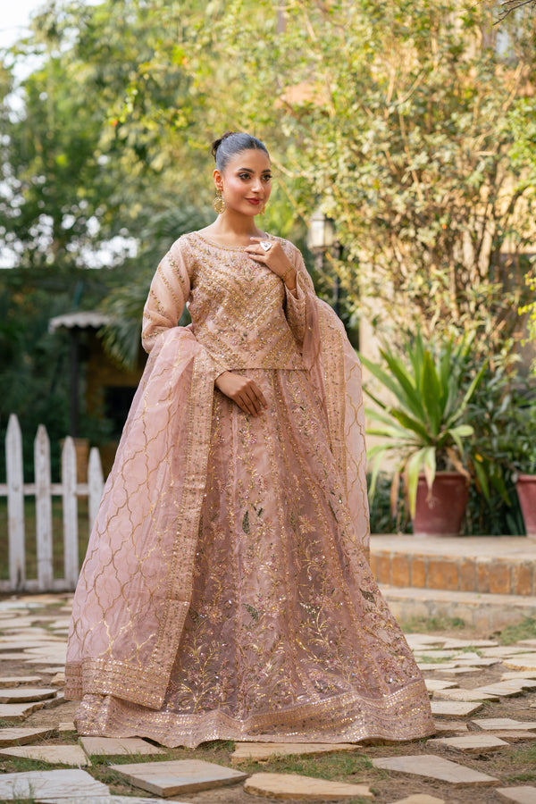 Mona - L-001 Stitched Three Piece Lehenga