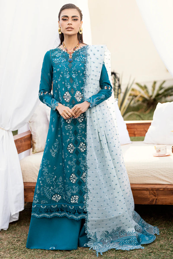 Qalamkar - CS-07 Alyana 3 Piece Embroidered Lawn