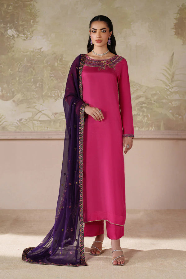 Zarif - ZHE-04 Haneera Three Piece Tussel Silk