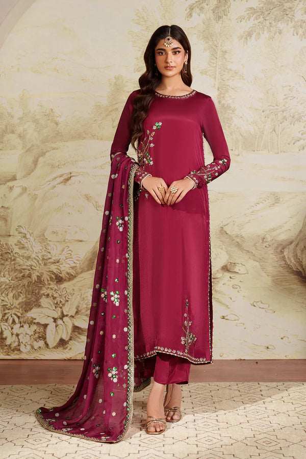 Zarif - ZHE-02 Shamma Three Piece Tussel Silk
